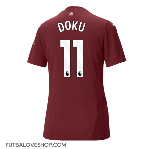 Dres Manchester City Jeremy Doku #11 Tretina pre Ženy 2024-25 Krátky Rukáv